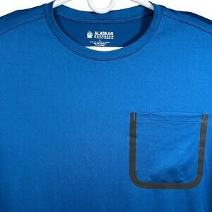 Alaskan Hardgear Duluth Trading Co Mens Large Blue Performance Pocket T-Shirt L
